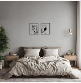 Resim Metal Dekor İki Yüz Two Face Metal Duvar Tablosu Soyut 