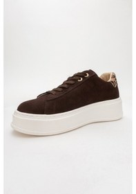 Resim Luvi Shoes Gueno Kahverengi Hakiki Deri Süet Kadın Spor Ayakkabı Kahverengi 