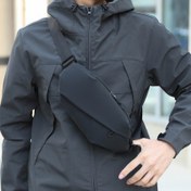 Resim Erkek Fitness Koşu Bel Çantası - Yüksek Kaliteli Esnek Çanta, Büyük Kapasiteli Minimalist Crossbody Çanta, Nefes Alabilir ve Sallanma Önleyici, Dört Renk Seçeneği 