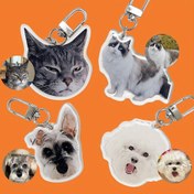 Resim Özel Pet Fotoğraf Anahtarlık Kolye - Kediniz veya Köpeğinizin Resmini Taşıyan Kişiselleştirilmiş Akrilik Şans, Evcil Hayvan Sahipleri İçin Değerli Hafızası, Çantalar ve Sırt Çantaları İçin Dekoratif Anahtarlık 