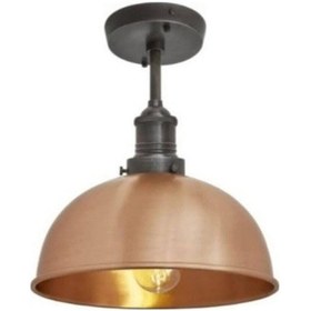 Resim Rsylight Retro Metal Dekoratif Bakır Rustik Tekli Sarkıt Avize Ça 