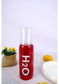 Resim Digithome H2o Cam Kapaklı Başucu Su Ve Meşrubat Sürahisi Karaf Şişe 600 Ml Beyaz H2o75760 C1-1-18 