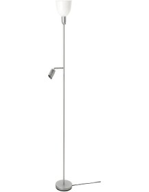 Resim Ikea Şık Metal Lame Beyaz Dekoratif Yer Lambası Lambader Beyaz 