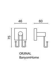 Resim Çelik Banyo Paslanmaz Pirinç Vizyon Bornozluk Havlu Askısı Altın Gold 
