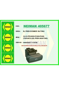 Resim El Fren Düğmesi / Butonu C4-c4 Picasso-p3008-p5008 Turuncu El Muratech - 82 Fren Anahtarı 