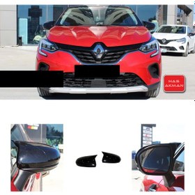 Resim Renault Captur Batman Yarasa Ayna Kapağı Piano Black 2020 2021 