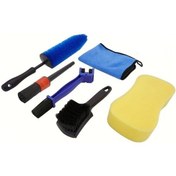 Resim Tongdashop Motosiklet Temizlik Fırçası Seti 6 Parça Plastik Kumaş Zincir Sünger Mikrofiber 