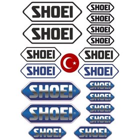 Resim Shoeı Kask Sticker Set A4 Kask Etiket 