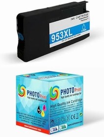 Resim Photo Print 953XL F6U16AE hp OfficeJet Pro 8730 Uyumlu Mavi Muadil Kartuş 1.500 Sayfa (YENİ VERSİYON CHİPLİ) 