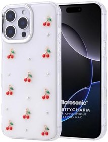 Resim Microsonic Apple iPhone 16 Pro Max Kılıf PrettyCharm Cherry [iPhone 16 Pro Max ile Uyumlu Kılıf - Kırmızı] 