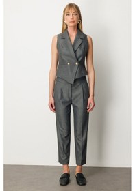 Resim Ekol Kadın Yüksek Bel Dar Paça Pantolon 5055 Antrasit Antrasit 