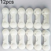 Resim 12 adet Premium Beyaz Dolap Kapısı Kilitleri - Çekmece, Dolaplar, Buzdolabı, Fırın, Dolap, Pantry için Güvenlik Kilitleri - Yapışkan, Kolay Kurulum, Durdurulamayan, Dayanıklı Kapı Kilitleri, Dolaplar için Güvenlik Kilitleri 