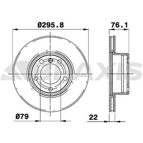 Resim Braxis Ön Fren Diski 296 MM Sağ Sol Takım Bmw E39 1996-2003 