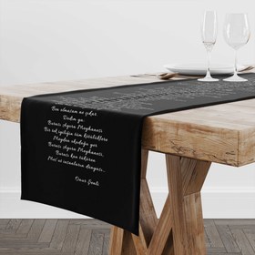 Resim Agora Meyhanesi Siyah - Şiir Runner Örtü - 50 cm x 175 cm 