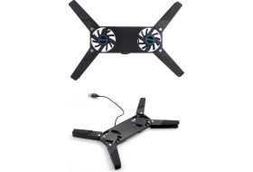 Resim Çerçici 2 Fanlı Notebook Soğutucu Portatif Katlanabilir Laptop Soğutucu Fan Usbli Stand Bilgisayar Fanı 