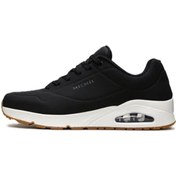 Resim Skechers Uno-Stand On Air Memory Foam Mens Sneaker Hafızalı Taban Erkek Günlük Spor Ayakkabı Siyah | Orijinal 