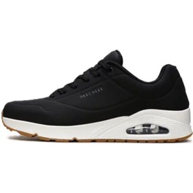 Resim Skechers Uno-Stand On Air Memory Foam Mens Sneaker Hafızalı Taban Erkek Günlük Spor Ayakkabı Siyah | Orijinal 