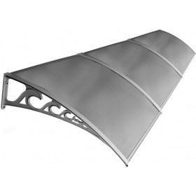 Resim Pratik Sundurma Kapı Pencere Üstü 100x450 Cm Gri 6 Mm Levhalı Gri 