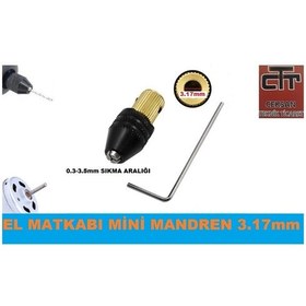 Resim El Matkabı Mandren -Pcb Delme Matkap Mandren 3.17 MM Mil Uyumlu 