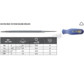 Resim Fett Tome Ekstra İnce Testere Bileme Eğesi 100 mm 