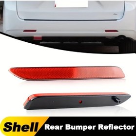 Resim Challenger Toyota Rav4 2021 Camry Sienna Venza İçin 2 Adet Kırmızı Arka Tampon Reflektör Kabuk 