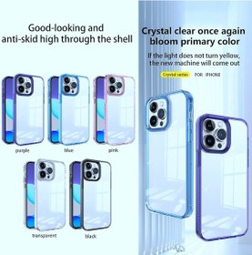 Resim Cbtx Iphone Uyumlu 15 2.5mm Anti-kayma Net Akrilik Hibrit Tpu Telefon Kasası 