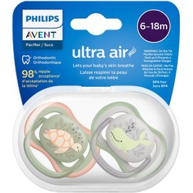 Resim Philips Avent Ultra Air - Yalancı Emzik 6-18 Ay Erkek 2'li 