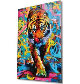 Resim Miyrem Glasses Collection -a1^ Renkli Kaplan Cam Tablo 