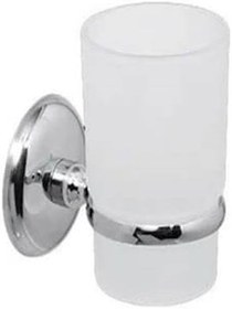 Resim Paslanmaz Krom Diş Fırçalık Kırılmayan Akrilik Plastik Bardaklı Stand Duvara Monte Vida Dübel Dahil 