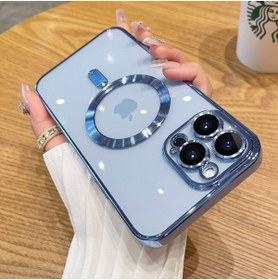 Resim Iphone 14 Pro Max Uyumlu Magsafe Kamera Lensli Korumalı Şeffaf Silikon Telefon Kılıfı 