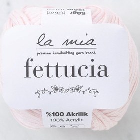 Resim La Mia Fettucia Toz Pembe El Örgü İpi - L063 - 33887 