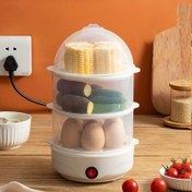 Resim Çok Fonksiyonlu Elektrikli Yumurta Pişirici Otomatik Kapanma ile, 3 Pişirme Modu (Kovamış/Yumurta, Buharlı/Meyve) ve Sıcak Tutma, 220-240V, Şeffaf Kapak, Sert Kovamış Yumurtalar, Buharlı Patatesler ve Daha Fazlası için Mükemmel, Yumurta Pişirici Elektrikli, Mutfak Aleti, Modern Mutfak Eşyası, Dayanıklı Mutfak Eşyası 