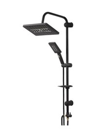 Resim Venezia Rain Diamond Sürgülü Banyo Duş Takımı Seti Siyah 