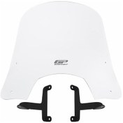 Resim GP Kompozit Scooter Universal Kısa Ön Cam Şeffaf 42 cm 