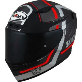 Resim Suomy Track-1 Kask Nınety Seven Gun Metal-Red 