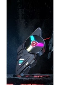 Resim Tek Bağlantı Bluetooth 5.3 Motosiklet Kask Kulaklık Rgb Işık 1.000 Mah Su Geçirmez Ses Asistan 