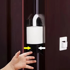 Resim 2 adet 360° Dönen Kapı Durdurucu - Yatak Odası ve Banyo Kapıları için Anti-Pinch Güvenlik Cihazı, Beyaz Plastik Duvara Monte Kapı Durdurucu, Cilalı Metal Kaplama ile, El Sıkışmasını Önler, Kolay Kurulum, Kapı Durdurucu, Banyo Güvenlik Aksesuarı, Modern Kapı Aksesuarı, Dayanıklı Plastik Yapı 