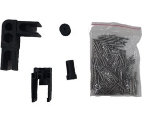 Resim Plise Sineklik Aksesuar Takımı Siyah 100 Lü Paket 