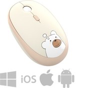Resim Geezer M2 Hello Bear 2.4g 1600dpi Kablosuz Mouse Bej Smk-m2 
