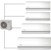 Resim Airfel 1 Dış Ünite + 4 iç Ünite 9+9+12+24 LMX125N A++ 42000 BTU Multi Inverter Klima 
