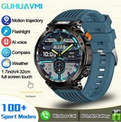 Resim Gaojunshop01 Guhuavmı Akıllı Saat 1.7 İnç Tam Dokunmatik Ekran 600mah Led Flaş Sos Arama Adımsayar Spor Bilekliği Mavi Silikon Kordon Diğer 