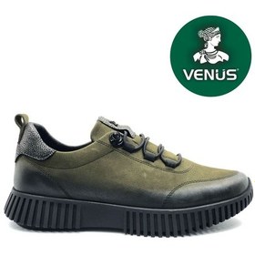 Resim Venüs Campanula Hakiki Deri Ortopedik Kadın Casual Ayakkabı Haki 