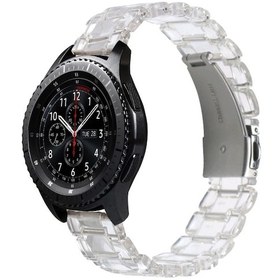 Resim Samsung Galaxy Watch Gear S3 Kordon 22Mm Şeffaf Baklalı Kordon 