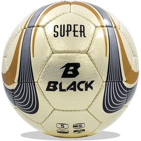 Resim Black Süper Futbol Topu Std Altın - Siyah 