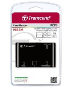 Resim transcend TS-RDP8K USB 2.0 Multi Card Reader (Siyah) 