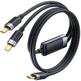 Resim Mcdodo Ca-6780 1.5 M 100W 2'Si 1 Arada Type-C To Type-C + Type-C Siyah Kablo 