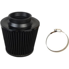 Resim Springsun 3" Evrensel Soğuk Hava Emiş Filtresi - Yeniden Yıkanabilir Alüminyum Konik Filtre Siyah 