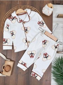 Resim Bebek Ve Çocuk Mevsimlik Pijama Takımı 4bb2 Beyaz 