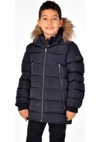 Resim Benitto Kids Natürel Kürklü Erkek Çocuk Mont 51248-lacivert Lacivert 