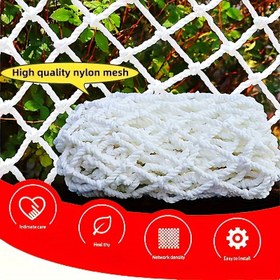 Resim 1 adet Bohem Tarzı Beyaz Naylon File - 1m x 8m, Tavukçuluk için Dayanıklı Kumaş, İç ve Dış Dekor, Merdiven ve Balkon Aksesuarları, Araba Kargo Bariyeri, Kedi Tırmalama, Bonus Bağlama İpi ile Ev Duvar Dekorasyonu, Tavuk Habitatı Malzemesi 